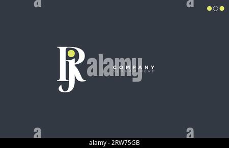 Lettres de l'alphabet RJ initiales Monogram logo Illustration de Vecteur
