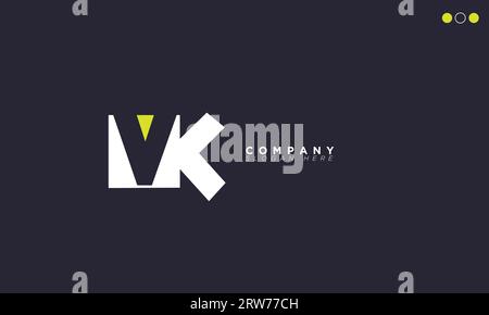 VK lettres Alphabet initiales logo du monogramme Illustration de Vecteur