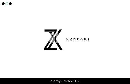 ZX lettres alphabétiques initiales logo monogramme Illustration de Vecteur