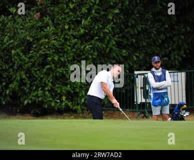 John Terry ex footballeur de Chelsea jouant au golf Banque D'Images