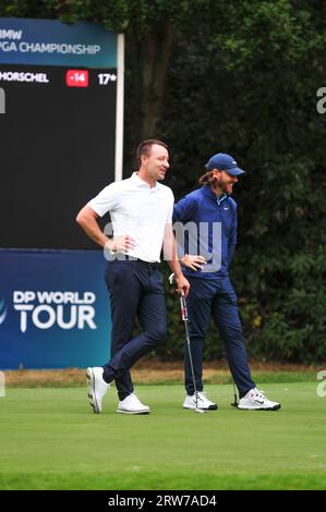 John Terry ex footballeur de Chelsea jouant au golf Banque D'Images