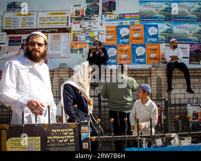 Non exclusive : UMAN, UKRAINE - 16 SEPTEMBRE 2023 - les pèlerins hassidiques célèbrent Rosh Hashanah, le nouvel an juif, Uman, région de Tcherkassy, centre d'Ukra Banque D'Images