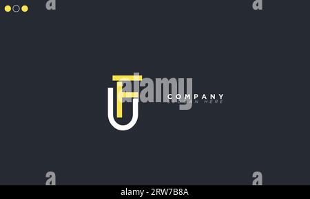 Lettre UF initiales logo Monogram Illustration de Vecteur