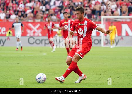 Monza, Italie. 17 septembre 2023. Lorenzo Colombo (AC Monza) lors du championnat italien Serie A match de football entre AC Monza et US Lecce le 17 septembre 2023 au U-Power Stadium de Monza, Italie- crédit : Luca Rossini/E-Mage/Alamy Live News crédit : Luca Rossini/E-Mage/Alamy Live News Banque D'Images