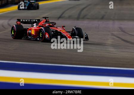 Marina Bay Street circuit, Singapour. 17 septembre 2023. 2023 Formula 1 Singapore Airlines Singapore Grand Prix ; Race Day ; Numéro 16 du pilote Scuderia Ferrari Charles Leclerc crédit : action plus Sports/Alamy Live News Banque D'Images