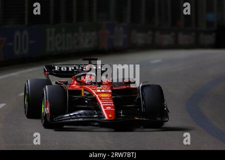 Marina Bay Street circuit, Singapour. 17 septembre 2023. 2023 Formula 1 Singapore Airlines Singapore Grand Prix ; Race Day ; Numéro 16 du pilote Scuderia Ferrari Charles Leclerc crédit : action plus Sports/Alamy Live News Banque D'Images