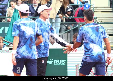 Buenos Aires, Argentine. 17 septembre 2023. Guillermo Coria, capitaine de l'équipe Argentine de coupe Davis lors du match de double de la coupe Davis au Buenos Aires Lawn tennis Club ( crédit : Néstor J. Beremblum / Alamy Live News Banque D'Images