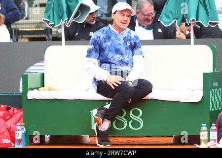 Buenos Aires, Argentine. 17 septembre 2023. Guillermo Coria, capitaine de l'équipe Argentine de coupe Davis lors du match de double de la coupe Davis au Buenos Aires Lawn tennis Club ( crédit : Néstor J. Beremblum / Alamy Live News Banque D'Images