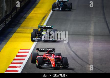 16 LECLERC Charles (mco), Scuderia Ferrari SF-23, action lors du Grand Prix de Singapour de Formule 1 Singapore Airlines 2023, 15e manche du Championnat du monde de Formule 1 2023 du 15 au 17 septembre 2023 sur le circuit Marina Bay Street, à Singapour - photo Antonin Vincent / DPPI Banque D'Images