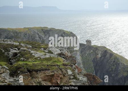 71 Eire Cliff Walk. Vue de Watchtower. Co Sligo Banque D'Images