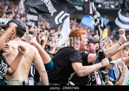 Turin, Italie. 16 septembre 2023. Championnat italien de football de série A 2023/24. Juventus VS Lazio 3-1. Supporters Juventus célébrant., image et copyright Cristiano BARNI/ATP images. (BARNI Cristiano/ATP/SPP) crédit : SPP Sport Press photo. /Alamy Live News Banque D'Images