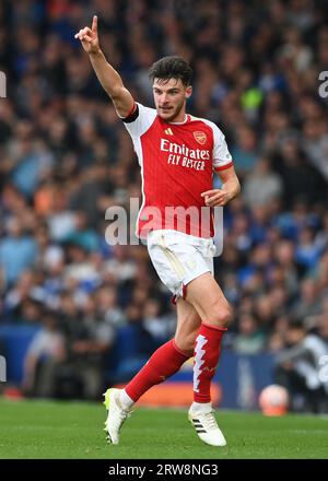 Liverpool, Royaume-Uni. 17 septembre 2023. Declan Rice d'Arsenal lors du match de Premier League à Goodison Park, Liverpool. Le crédit photo devrait être : Gary Oakley/Sportimage crédit : Sportimage Ltd/Alamy Live News Banque D'Images