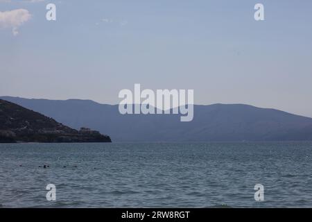 Vlorë, Albanie, dimanche 2 septembre 2023 centre-ville de Vlora Albanie connue aussi sous plusieurs autres noms est la deuxième plus grande ville portuaire d'Albanie Banque D'Images