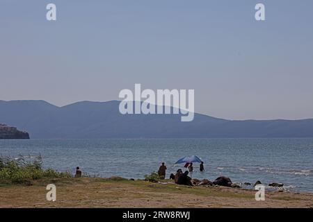 Vlorë, Albanie, dimanche 2 septembre 2023 centre-ville de Vlora Albanie connue aussi sous plusieurs autres noms est la deuxième plus grande ville portuaire d'Albanie Banque D'Images