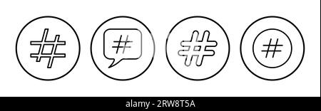 Vecteur d'icône hashtag. simbols hashtag Illustration de Vecteur