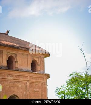 Vue latérale du rang Ghar historique, le rang Ghar historique de l'Assam. Banque D'Images