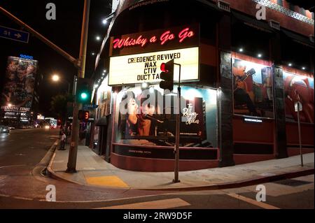 Rolling Stones Billboards de la vidéo Angry sur le Whisky A Go Go, sur le Sunset Strip, West Hollywood, Los Angeles, Californie, États-Unis Banque D'Images