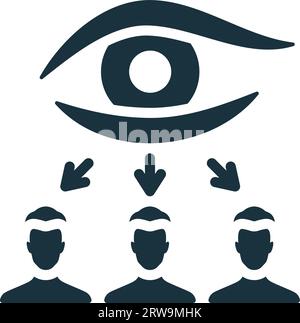 Icône supervision. Panneau simple monochrome issu de la collection Operation Management. Icône de supervision pour le logo, les modèles, la conception Web et les infographies. Illustration de Vecteur