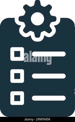 Icône exigences. Panneau simple monochrome issu de la collection Operation Management. Icône des exigences pour le logo, les modèles, la conception Web et les infographies. Illustration de Vecteur