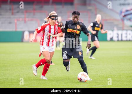 Aalborg, Danemark. 17 septembre 2023. Princess Marfo (10) du FC Nordsjaelland vu lors du match de Gjensidige Kvindeliga entre AAB Women et FC Nordsjaelland à Aalborg Portland à Aalborg. (Crédit photo : Gonzales photo - Balazs Popal). Banque D'Images