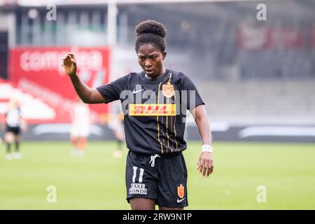 Aalborg, Danemark. 17 septembre 2023. Jennifer Cudjoe (11) du FC Nordsjaelland vu lors du match de Gjensidige Kvindeliga entre AAB Women et le FC Nordsjaelland à Aalborg Portland à Aalborg. (Crédit photo : Gonzales photo - Balazs Popal). Banque D'Images