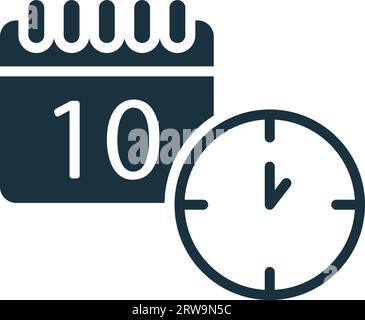 Icône de planification. Panneau simple monochrome issu de la collection Operation Management. Icône de planification pour le logo, les modèles, la conception Web et les infographies. Illustration de Vecteur