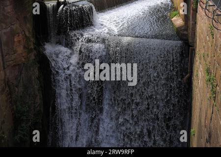 La cascade de Leuk à Saarburg, détail Banque D'Images