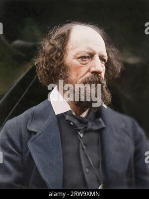 Alfred Tennyson. 1869, Londres. Photographié par Julia Margaret Cameron. Banque D'Images