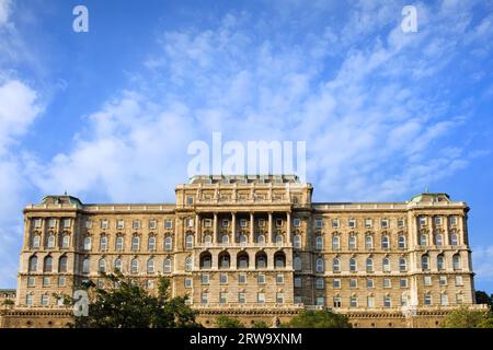 Château de Buda (Palais Royal) vue arrière, façade de style baroque du 18e siècle à Budapest, Hongrie Banque D'Images