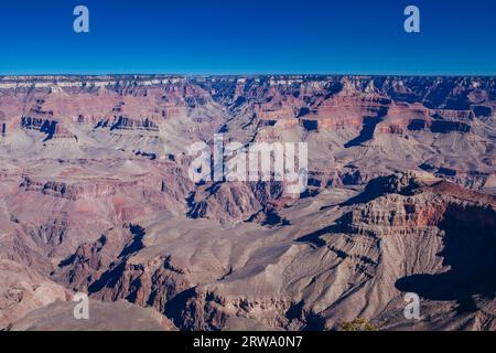 Vue imprenable en journée en hiver autour de Grandview point dans le Grand Canyon, Arizona, États-Unis Banque D'Images