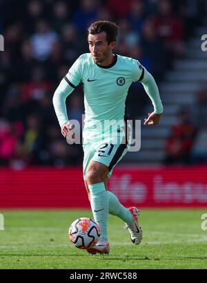 Ben Chilwell de Chelsea en action lors du match de Premier League au Vitality Stadium de Bournemouth. Date de la photo : dimanche 17 septembre 2023. Banque D'Images