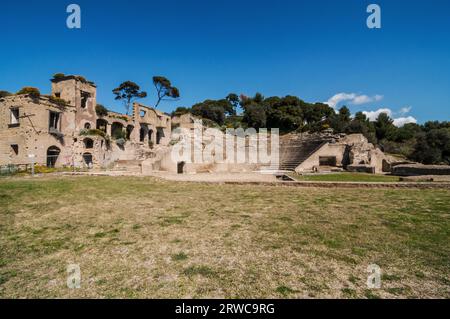 La villa impériale de Pollione dans le parc archéologique de Posillipo Banque D'Images