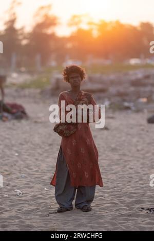 14 février 2023, ville de Chennai, Inde : peuple nomade de l'Inde Banque D'Images