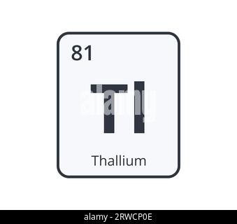 Symbole chimique du thallium. Illustration de Vecteur