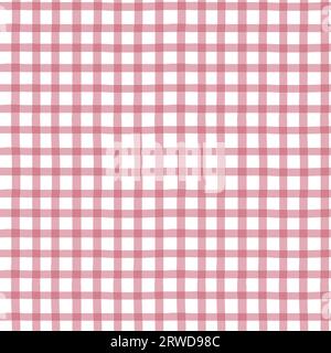Motif sans couture à carreaux. Bourgogne. Fond pastel vichy pour cartes postales, emballages, emballages, textiles, impression de tissus. Pâques, Thanksgiving, chi Banque D'Images