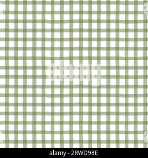 Motif sans couture à carreaux. Vert. Fond pastel vichy pour cartes postales, emballages, emballages, textiles, impression de tissus. Pâques, Thanksgiving, enfant Banque D'Images