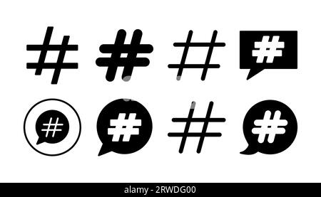 Vecteur d'icône hashtag. simbols hashtag Illustration de Vecteur