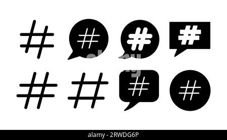 Vecteur d'icône hashtag. simbols hashtag Illustration de Vecteur