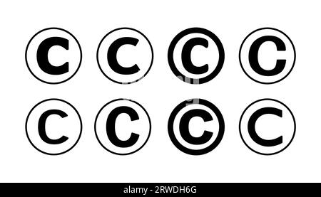 Vecteur d'icône de copyright. symbole de copyright Illustration de Vecteur