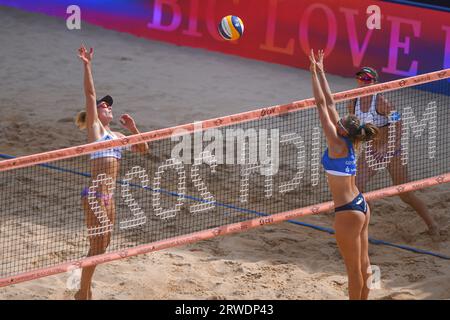 Karla Borger (Allemagne), Valentina Gottardi (Italie). Beach volley. Championnats d'Europe Munich 2022 Banque D'Images