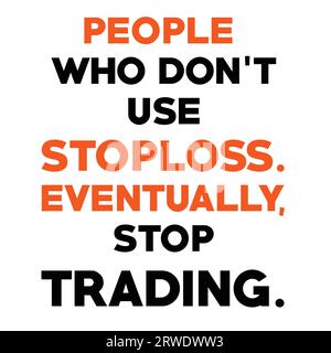 citation de motivation pour les traders professionnels de trading boursier Illustration de Vecteur