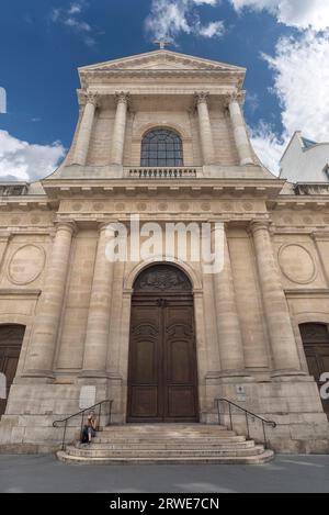 Église évangélique réformée, construite en 1825, 45 rue Saint-Honoré, Paris, France Banque D'Images