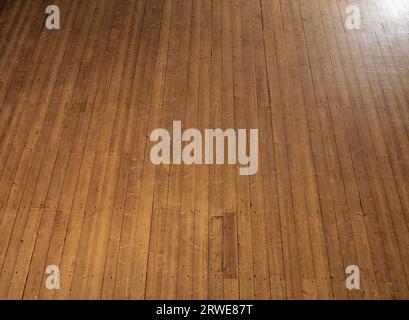 plancher en bois vieux de 100 ans Banque D'Images