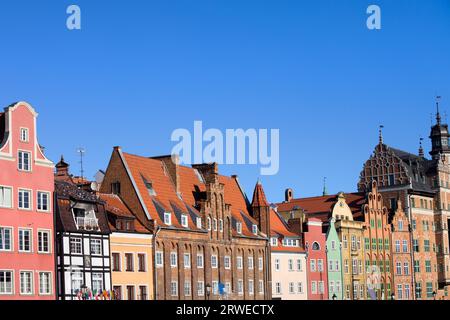 Appartement dans la vieille ville abrite l'architecture d'intérieur dans la ville de Gdansk (Dantzig), la Pologne, la composition avec copyspace Banque D'Images