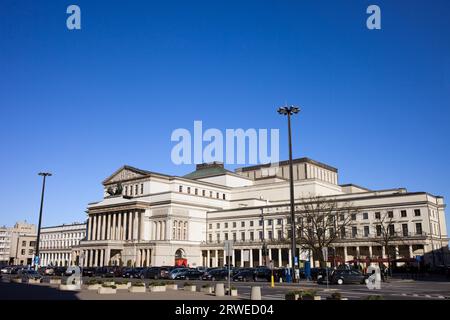 Grand Théâtre et Opéra National (polonais : Teatr Wielki i Opera Narodowa) à Varsovie, Pologne Banque D'Images