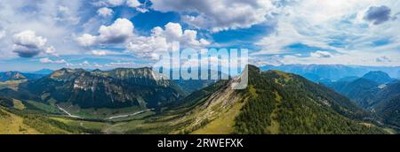 Image de drone, Hochwieskopf, Osterhorngruppe, Salzkammergut, Tennengau, Land Salzburg, Autriche Banque D'Images