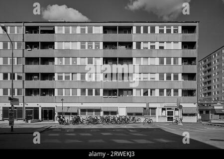 Kronprinsen, complexe de bâtiments, conçu par Thorsten Roos et Kurt Hultin, 1959–1961 ; Malmö, Suède Banque D'Images