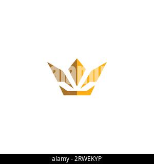 Conception du logo Crown simple. Conception de l'icône de la couronne Illustration de Vecteur