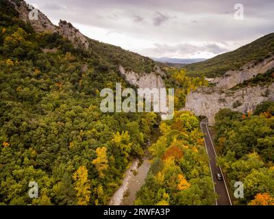 Foz de biniés, cordillera pirenaica, provincia de Huesca, Aragón, Espagne , europe Banque D'Images