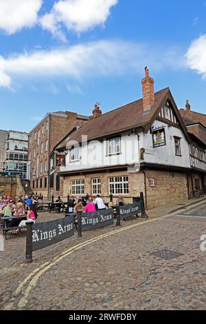 Pub Kings Arms, à côté de River Ouse, York Banque D'Images